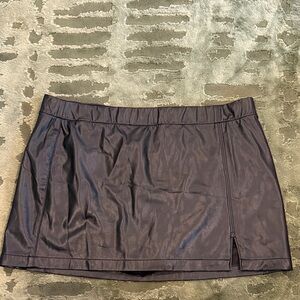 American Eagle Outfitters Black Faux Leather Mini Skirt